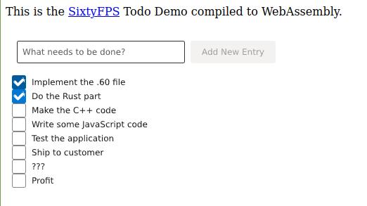 SixtyFPS Todo-Demo