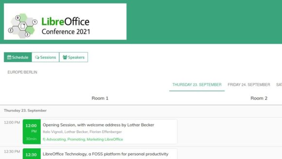 Zeitplan für LibreOffice-Konferenz 2021 steht