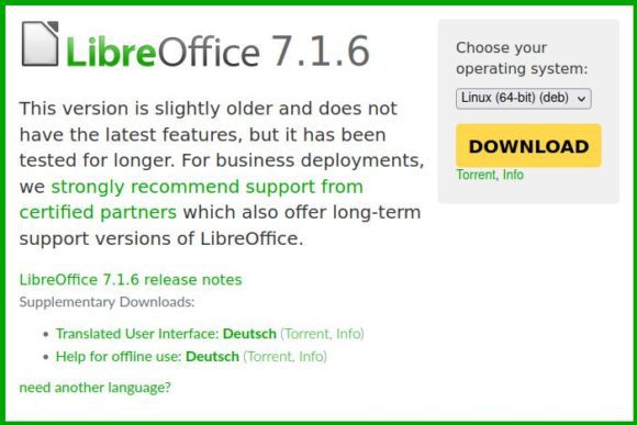 LibreOffice 7.1.6 ist verfügbar