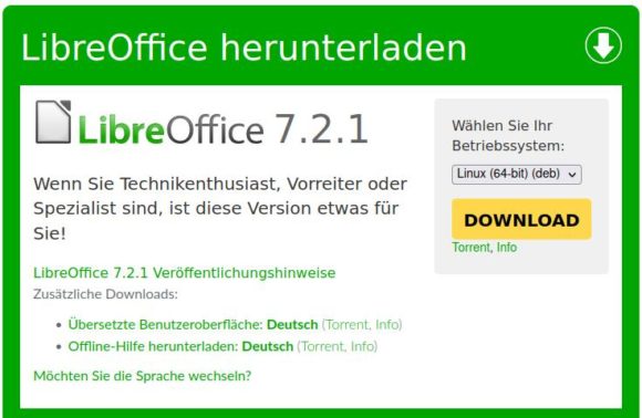 LibreOffice 7.2.1 ist da