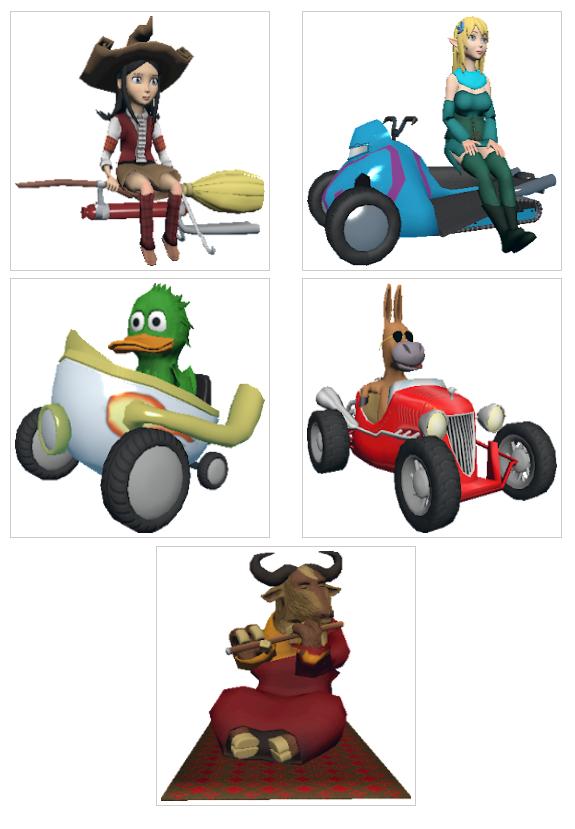 Neue Karts in SuperTuxKart 1.3 (Quelle: supertuxkart.net)