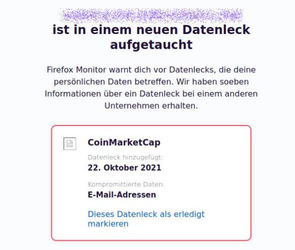 Meine E-Mail-Adresse ist in einem Datenleck aufgetaucht