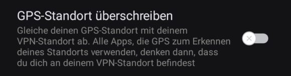 Bei Surfshark kannst Du den GPS-Standort überschreiben