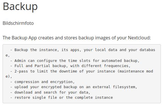Backup App bald via App Store verfügbar
