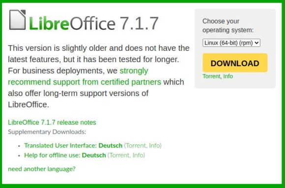 LibreOffice 7.1.7 steht zum Download bereit