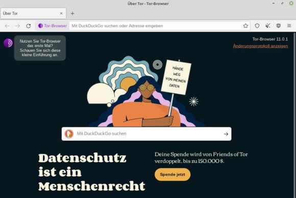 Auf Tor Browser 11.0.1 aktualisiert