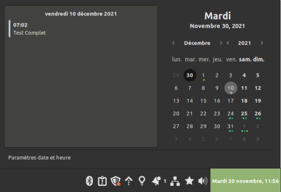 Linux Mint 20.3 Beta, Cinnamon 5.2 und die Kalender (Quelle: linuxmint.com)