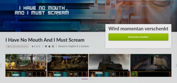 I Have No Mouth And I Must Scream – kurze Zeit kostenlos