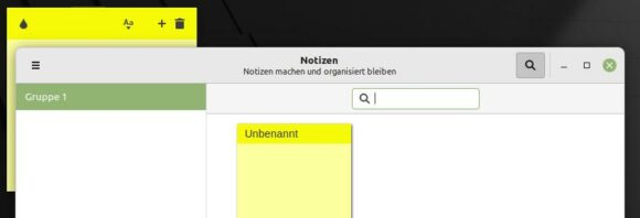 Notizen mit Suchfunktion