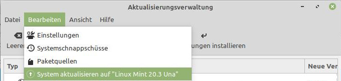 Ein Upgrade auf Linux Mint 20.3 Una ist verfügbar