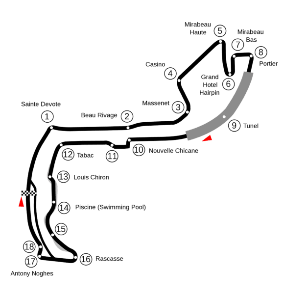 Formel 1 Strecke Monaco GP