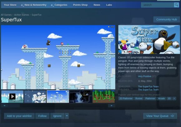 SuperTux gibt es ab sofort kostenlos auf Steam