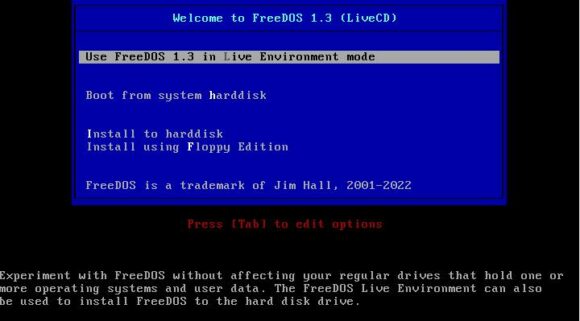 FreeDOS 1.3 ist veröffentlicht – kannst Du als Live-Version testen