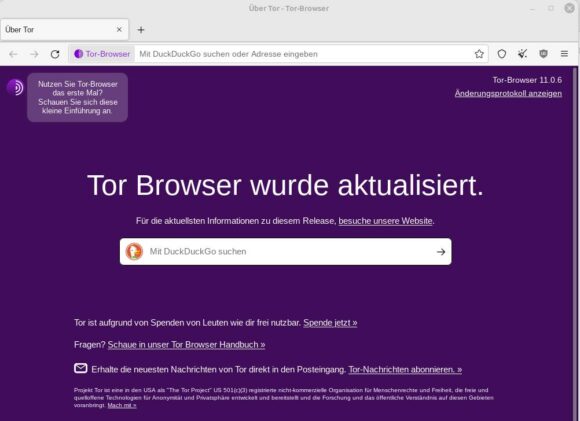 Tor Browser 11.0.6 ist verfügbar