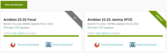 Armbian 22.02 für den Raspberry Pi