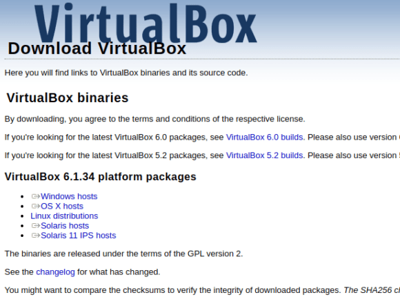 Download VirtualBox 6.1.34