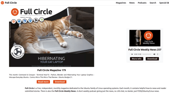 Im April gibt es nicht nur das Full Circle Magazine 179, sondern auch eine neue Website