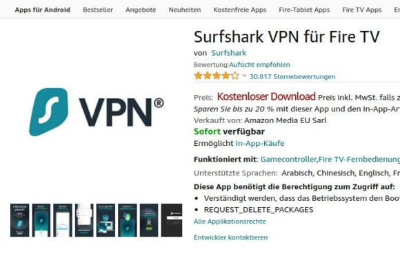Surfshark als Smart-TV VPN für Amazon Fire TV