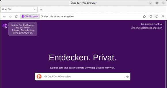 Tor Browser 11.0.10 unter Linux