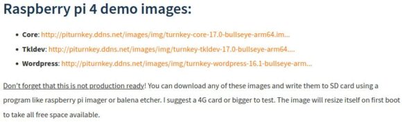 Turnkey v17.0 für Raspberry Pi 4
