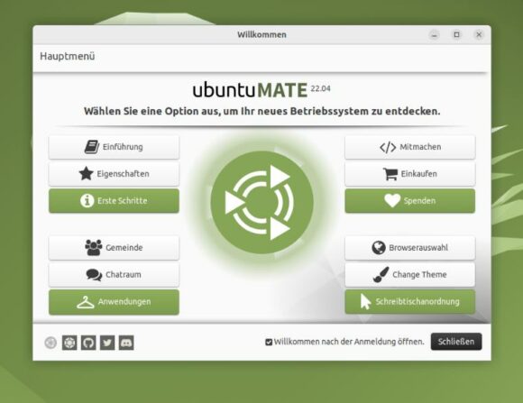 Willkommen zu Ubuntu MATE 22.04 LTS Jammy Jellyfish