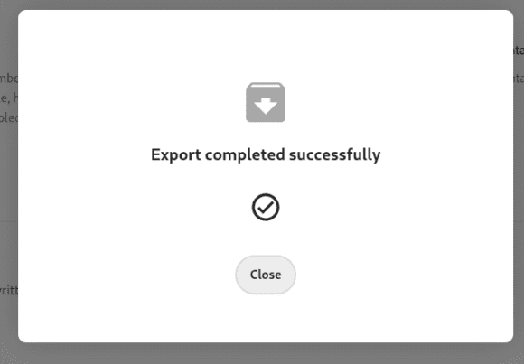 Export ist fertig