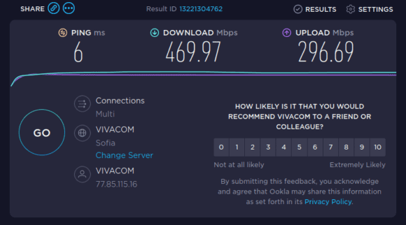 Internetverbindung Bulgarien kann richtig flott sein