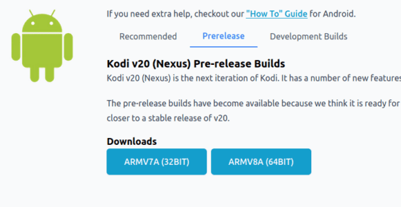 Kodi 20 Nexus Alpha 1 unter Android testen