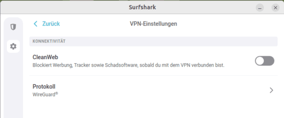 Surfshark VPN für Linux: CleanWeb und Protokolle