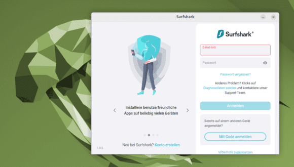 Surfshark VPN – Linux-GUI