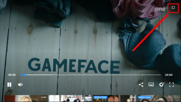 Bei manchen Websiste findest Du das entsprechende Streaming-Symbol – sofern Dein Browser kompatibel ist. Hier Gameface via ARD Mediathek.
