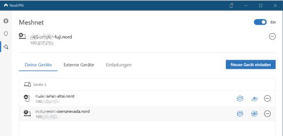 Mehrere Rechner in NordVPNs Meshnet – virtuelles privates LAN