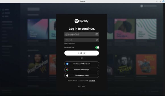 Spotify ohne Vollbildmodus