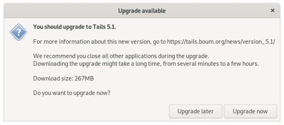 Ab sofort ist Tails 5.1 verfügbar