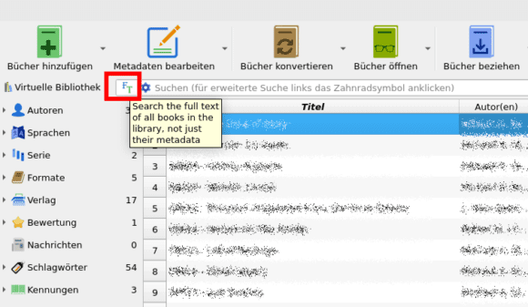 Calibre 6.0 ab sofort mit Volltextsuche