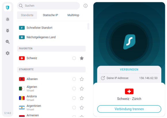 Beste VPN Schweiz – Surfshark gehört dazu!