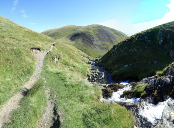 Oben am Wasserfall angelangt