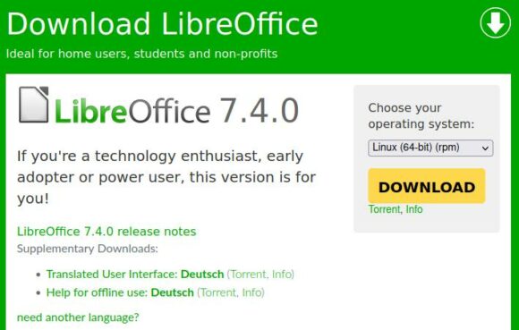 LibreOffice 7.4 ist ab sofort verfügbar