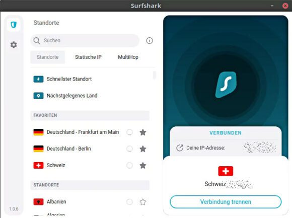 Surfshark-Client für Linux