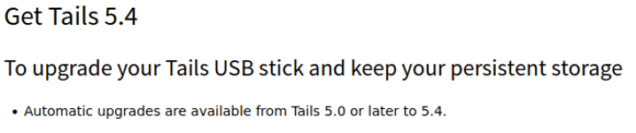 Tails 5.4 ist ab sofort verfügbar