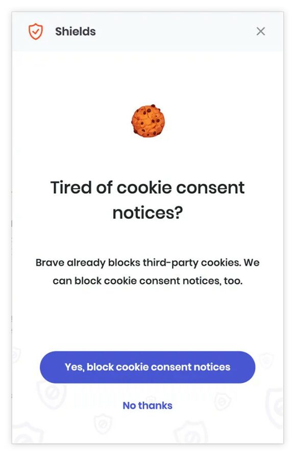 Brave will künftig Cookie-Banner unterdrücken (Quelle: brave.com)
