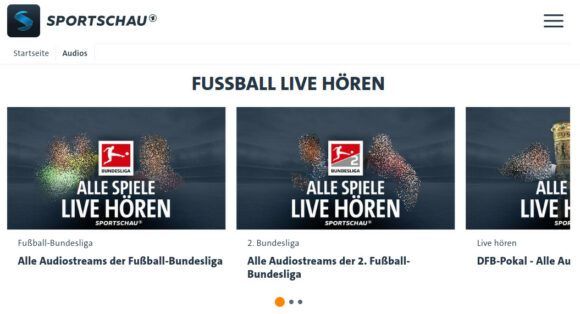 Fußball live hören – über die Website der Sportschau