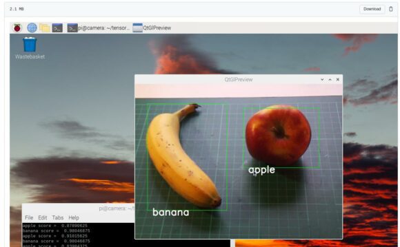 Mit TensorFlow kann Picamera2 Äpfel und Bananen unterscheiden