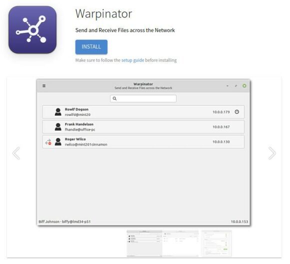 Warpinator als Flatpak hilft beim Austausch von Dateien mit Steam Deck