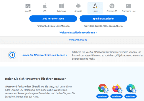 1Password unterstützt alle populären Betriebssysteme und Browser – auch Android