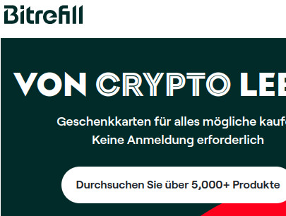 Bitrefill – mit Bitcoin Gutscheine kaufen