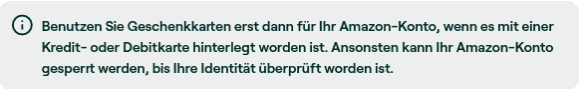 Vorsicht, dass Dein Konto nicht gesperrt wird