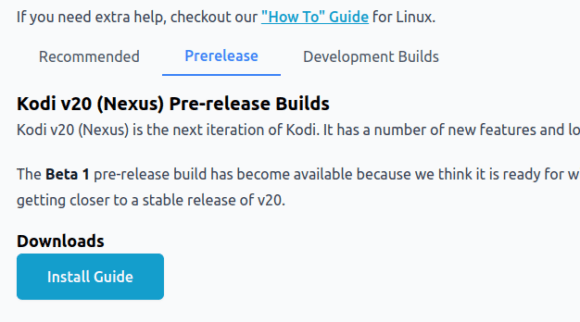 Kodi 20 Nexus – Beta 1 ist da