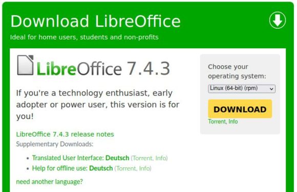 LibreOffice 7.4.3 ist verfügbar