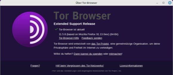 Tor Browser 11.5.8 ist veröffentlicht